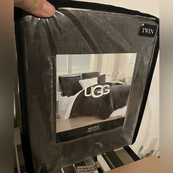 NWT UGG SHAYE TWIN DUVET IN CHARCOAL - Picture 2 of 5